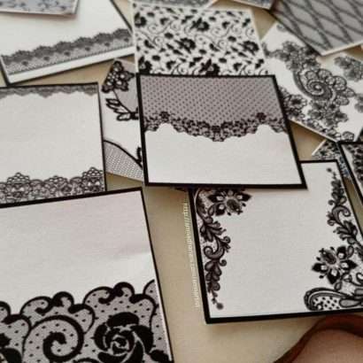 Black Victorian Lace Sticker Pack