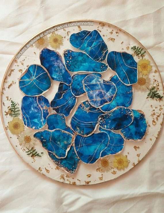 Blue Crystal Sticker Pack