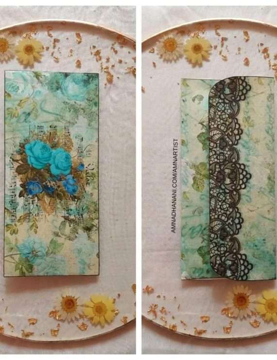 Traditional Blue Rose Envelope