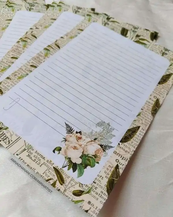 Green Ephemera Letter Papers