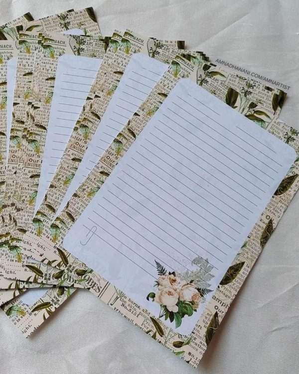 Green Ephemera Letter Papers – 2 Papers