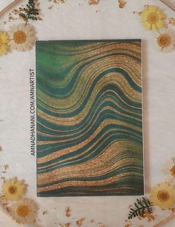 Green Alcohol Ink Envelope