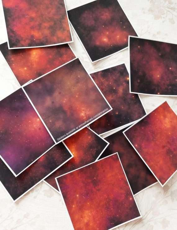 Crimson Galaxy Sticker Pack