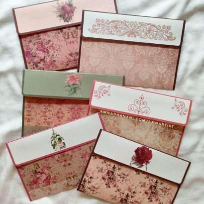 Vintage Pink Envelopes