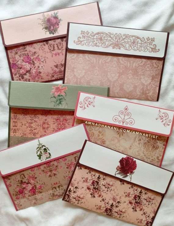 Vintage Pink Envelopes