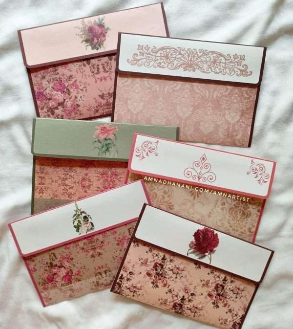 Vintage Pink Envelopes