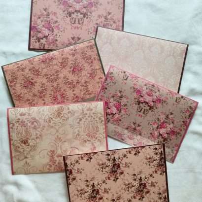 Vintage Pink Envelopes Set of 6