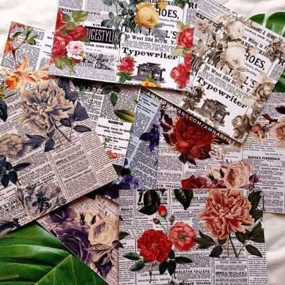 Floral Newspaper