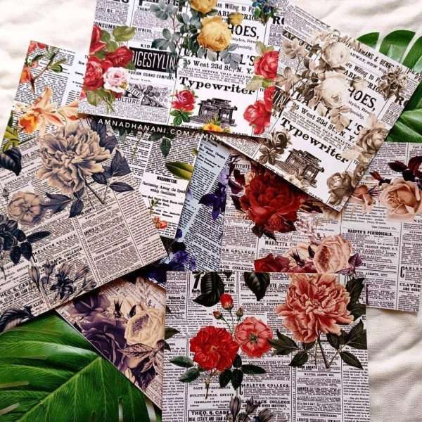 Floral Newspaper