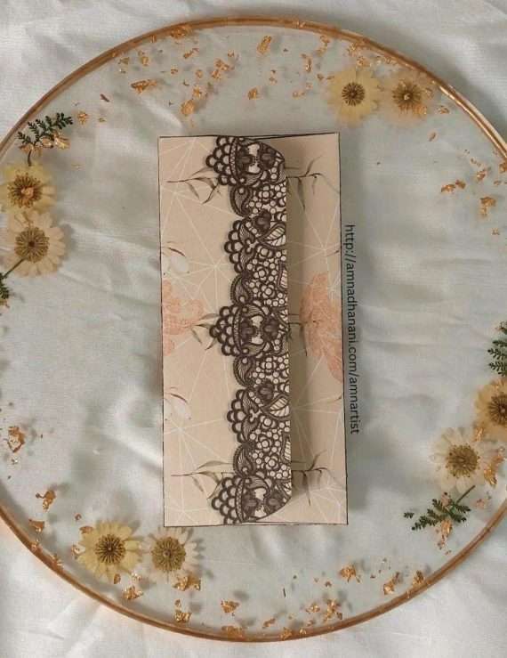 Traditional Peach Floral Envelope