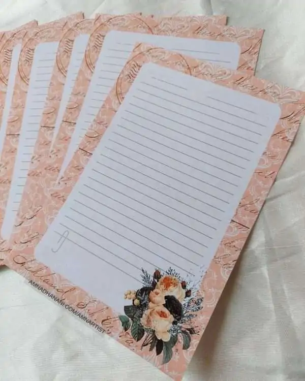 Peach Letter Papers 2 Papers