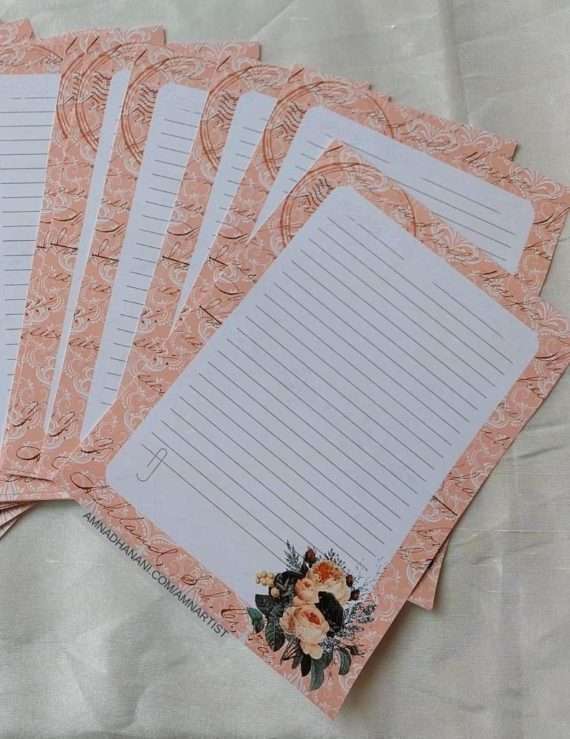 Peach Letter Papers – 2 Papers