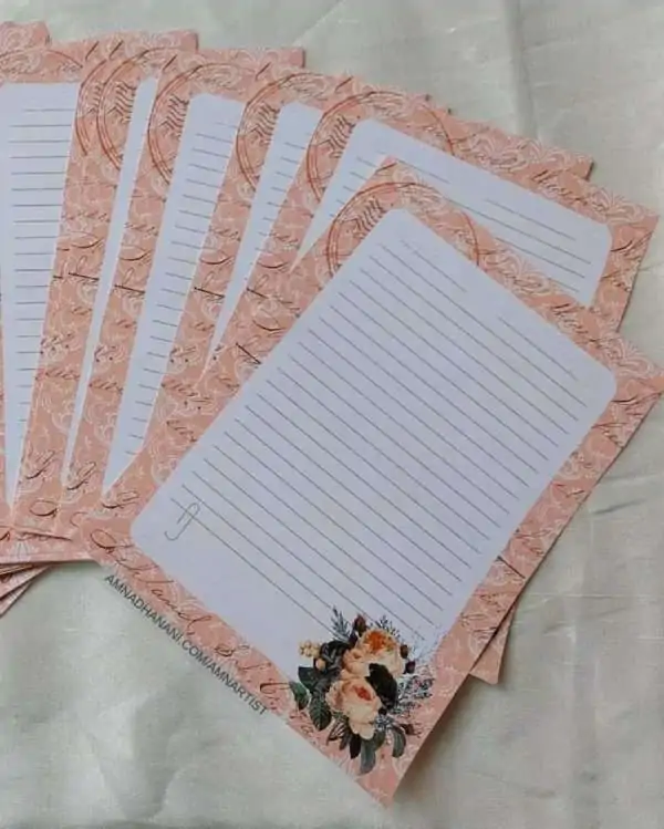 Peach Letter Papers – 2 Papers