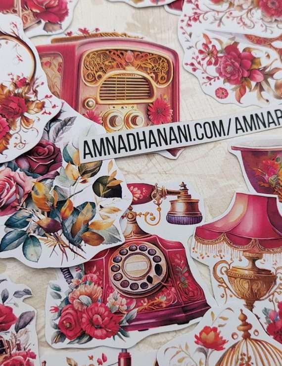 Red Antique Store Sticker Pack