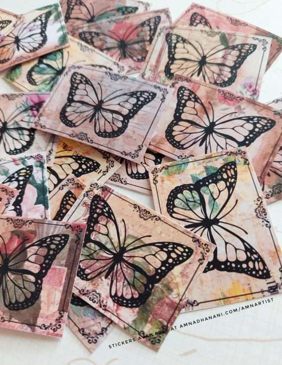 Vintage Butterflies Sticker Pack
