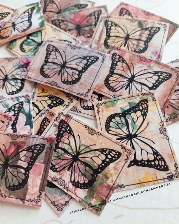 Vintage Butterflies Sticker Pack