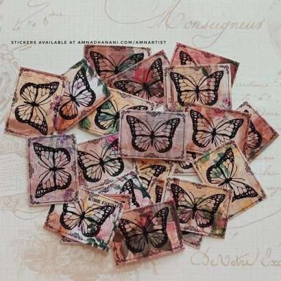 Vintage Butterfly Stickers