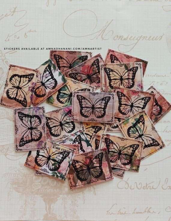 Vintage Butterfly Stickers