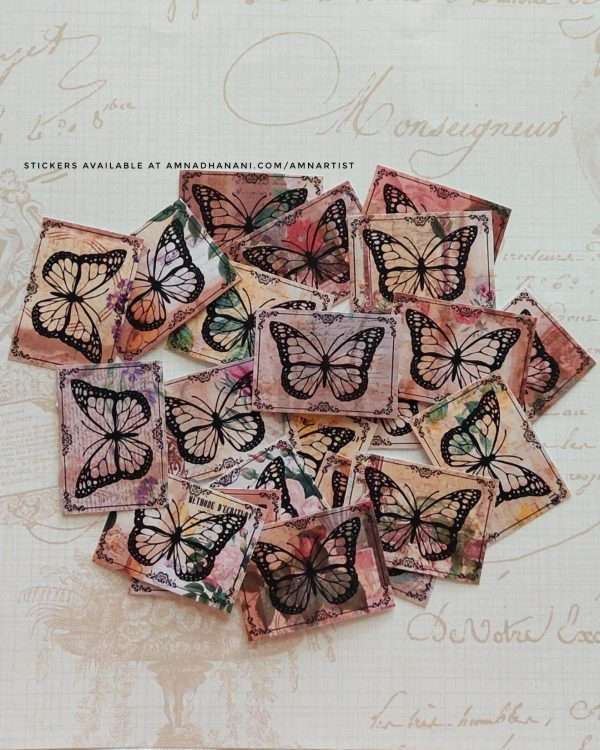 Vintage Butterfly Stickers