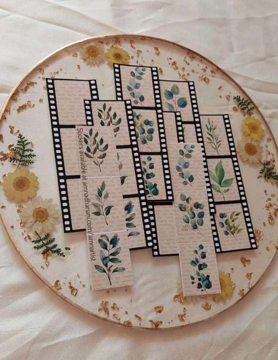 Vintage Botanical Reels Sticker