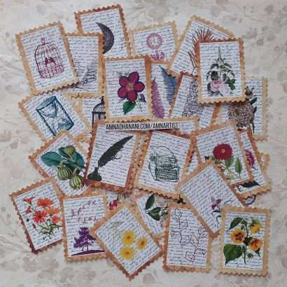 Vintage Stamp Stickers