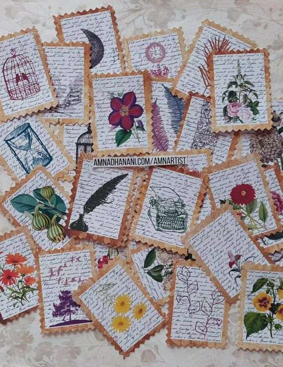 Vintage Stamp Stickers