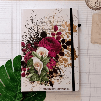 Lined Flower journal 1