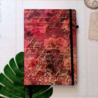 Lined Red Romance Journal