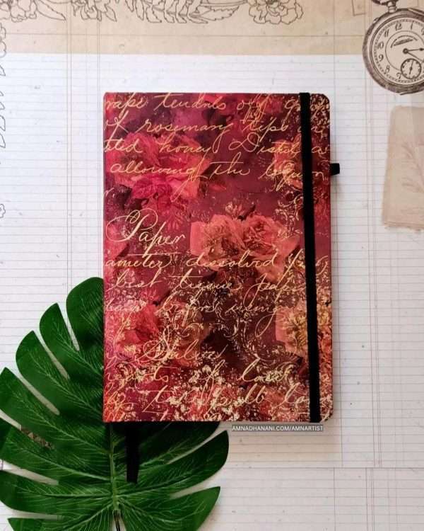 Lined Red Romance Journal