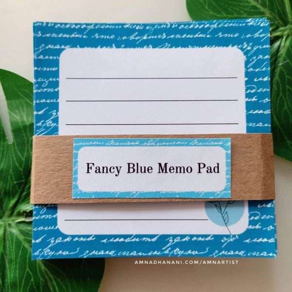 Fancy Blue Memo Pad