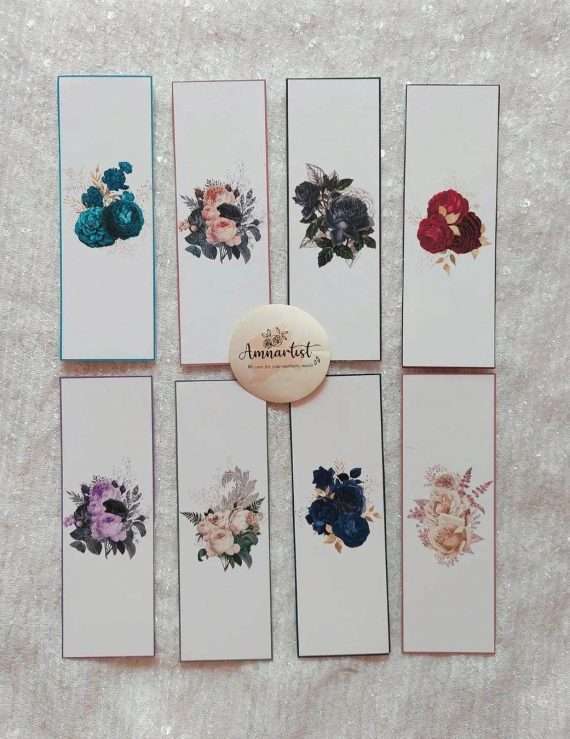 Minimalistic Flower Bookmarks