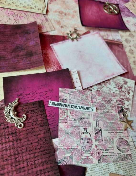 Mixed Color Vintage Papers for Journaling