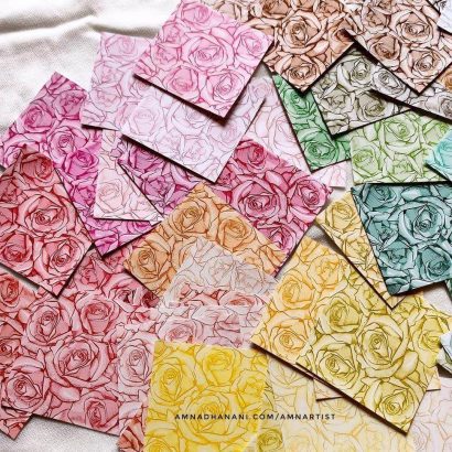 Pretty Rose Paper Set