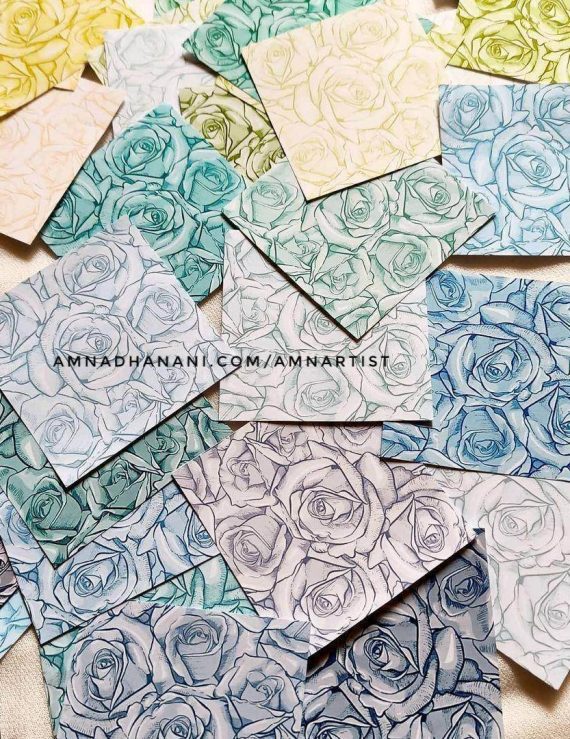 Pretty Rose Paper Set