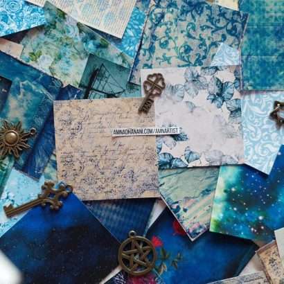 Blue Vintage Paper Set