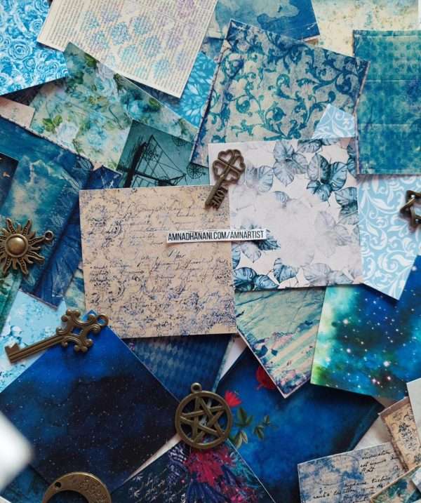 Blue Vintage Paper Set