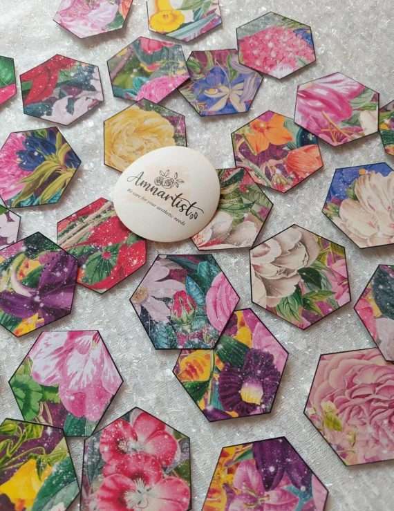 Bloom Hexagon Stickers