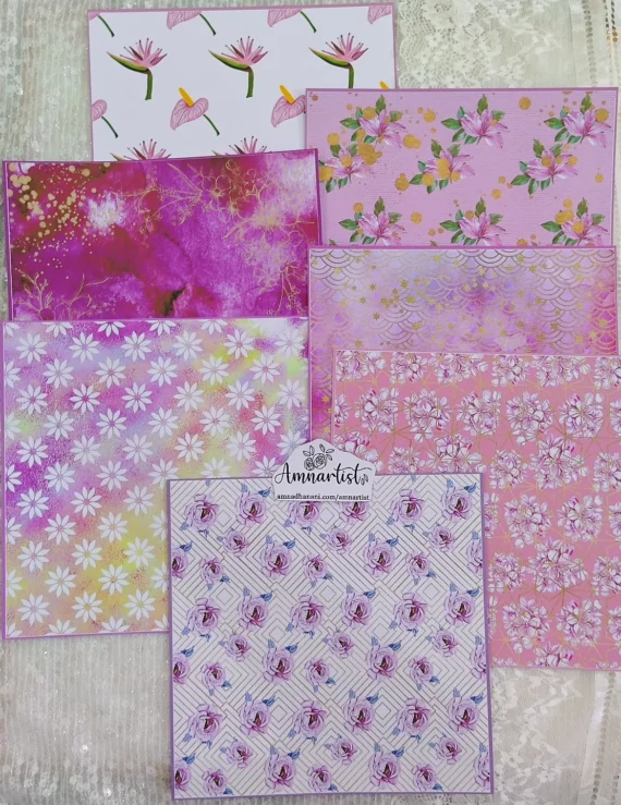 Pink Floral Paper Pad