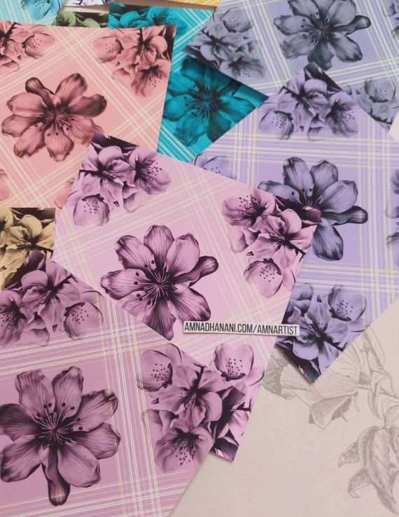 Orange and Purple Leaves Sticker Pack