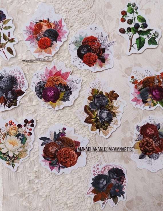 Forever Fall Flowers Sticker