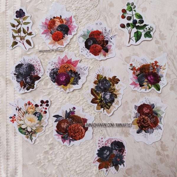 Forever Fall Flowers Sticker