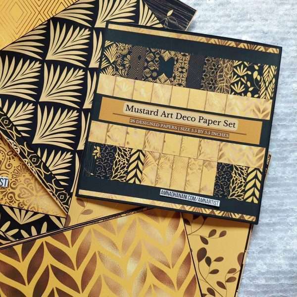 Mustard Art Deco Paper Set