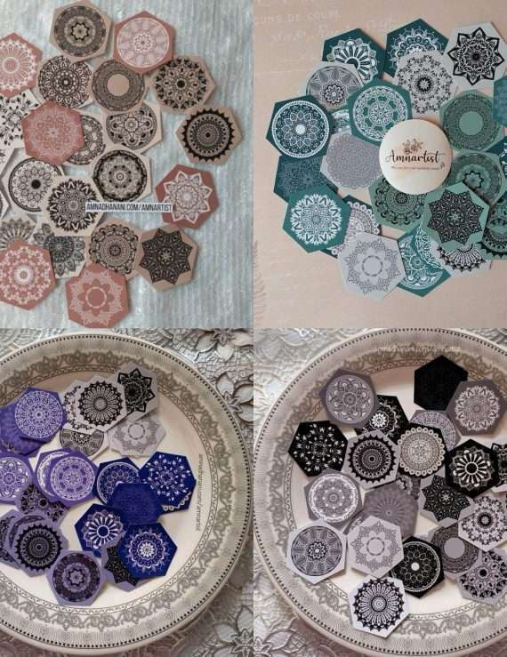 Mandala Hexagons Sticker