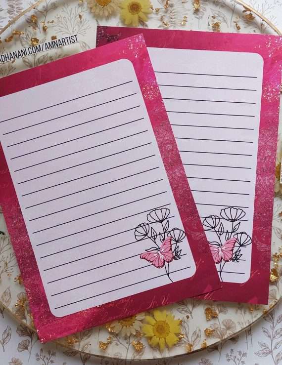 Pink Dazzle Letter Papers