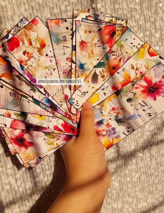 Musical Floral Paper Set