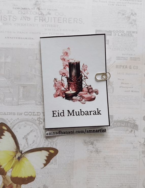 Candle Eid Mubarak Mini Card