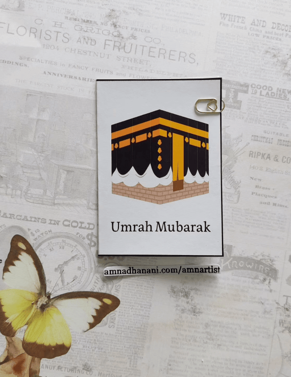 Umrah Mubarak Mini Card Pro