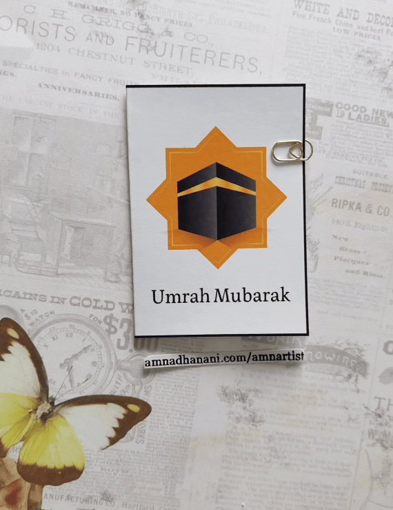 Umrah Mubarak Simple Mini Card
