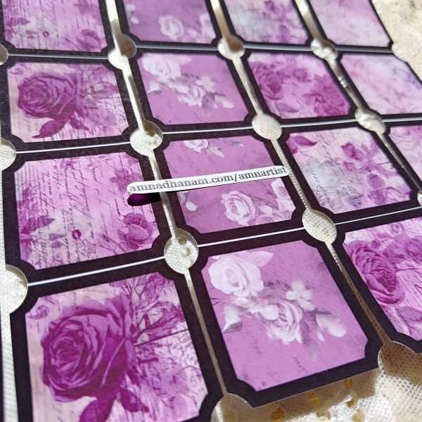 Mauve Pink Flower topia Frame Sticker Pack