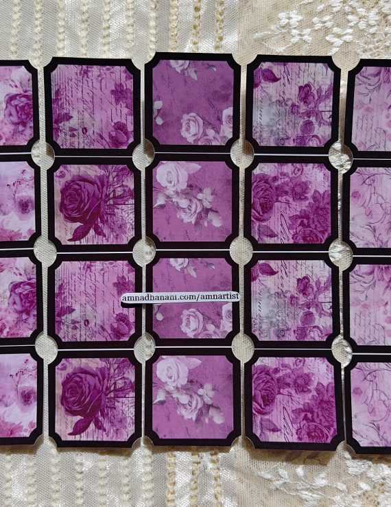Mauve Pink Flowertopia Frame Sticker Packs